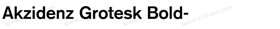 Akzidenz Grotesk Bold字体转换